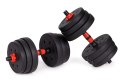 Hantle regulowane 2 x 20 kg sztanga zestaw 40 kg gryf ModernHome