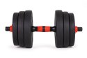 Hantle regulowane 2 x 20 kg sztanga zestaw 40 kg gryf ModernHome