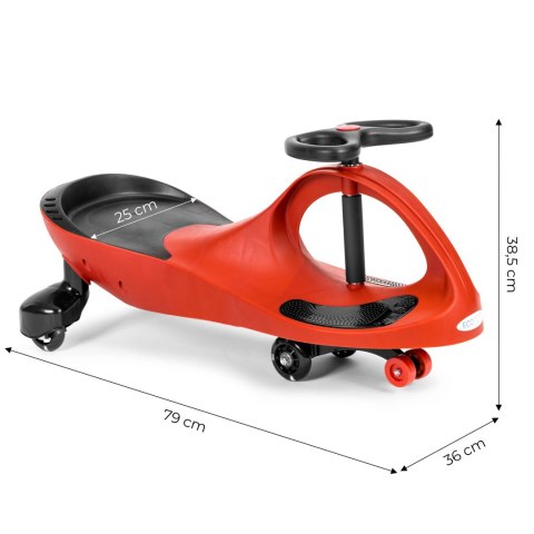 Jeździk grawitacyjny pojazd dla dzieci koła LED czerwony ECOTOYS ECOTOYS Jeździk grawitacyjny pojazd dla dzieci koła LED czerwony ECOTOYS ECOTOYS