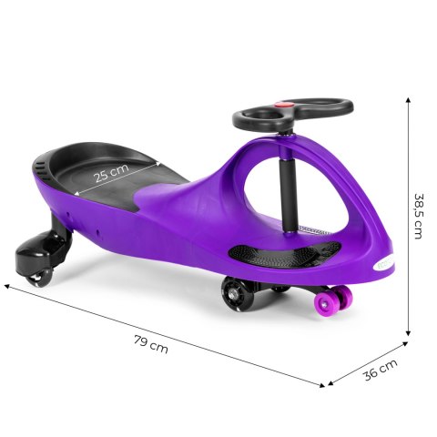Jeździk grawitacyjny pojazd dla dzieci koła LED fioletowy ECOTOYS ECOTOYS Jeździk grawitacyjny pojazd dla dzieci koła LED fioletowy ECOTOYS ECOTOYS