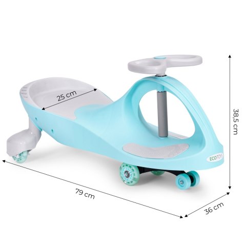 Jeździk grawitacyjny pojazd dla dzieci koła LED niebieski ECOTOYS ECOTOYS Jeździk grawitacyjny pojazd dla dzieci koła LED niebieski ECOTOYS ECOTOYS