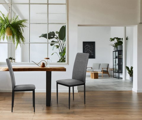 Komplet 4 krzeseł krzesło do jadalni i salonu szare ModernHome ModernHome Komplet 4 krzeseł krzesło do jadalni i salonu szare ModernHome ModernHome