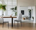 Komplet 4 krzeseł krzesło welurowe do jadalni i salonu 4 sztuki szare ModernHome ModernHome