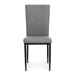 Komplet krzeseł pikowanych krzesło do jadalni i salonu 4 sztuki szare ModernHome ModernHome