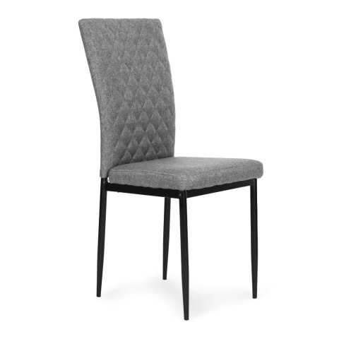 Komplet krzeseł pikowanych krzesło do jadalni i salonu 4 sztuki szare ModernHome ModernHome Komplet krzeseł pikowanych krzesło do jadalni i salonu 4 sztuki szare ModernHome ModernHome