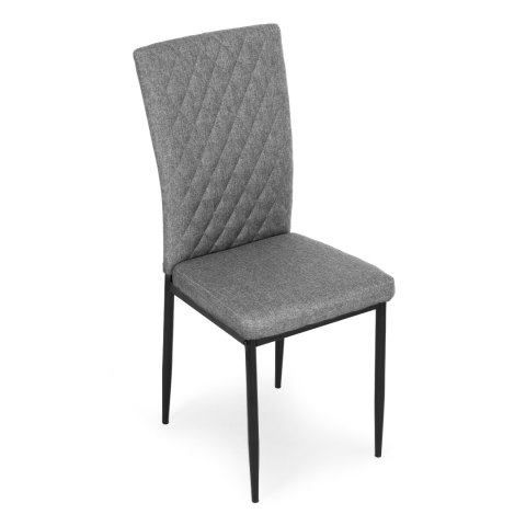 Komplet krzeseł pikowanych krzesło do jadalni i salonu 4 sztuki szare ModernHome ModernHome Komplet krzeseł pikowanych krzesło do jadalni i salonu 4 sztuki szare ModernHome ModernHome