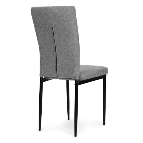 Komplet krzeseł pikowanych krzesło do jadalni i salonu 4 sztuki szare ModernHome ModernHome Komplet krzeseł pikowanych krzesło do jadalni i salonu 4 sztuki szare ModernHome ModernHome