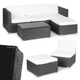 Komplet mebli ogrodowych z technorattanu narożnik modułowy stolik szary MultiGarden MultiGarden