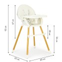Krzesełko fotelik do karmienia 2w1 beżowe ECOTOYS ECOTOYS