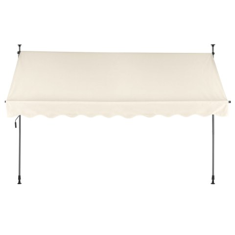 Markiza przeciwsłoneczna balkonowa 300x120 cm regulacja wysokości wodoodporna korbka ręczna beżowa MultiGarden MultiGarden Markiza przeciwsłoneczna balkonowa 300x120 cm regulacja wysokości wodoodporna korbka ręczna beżowa MultiGarden MultiGarden