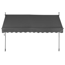 Markiza przeciwsłoneczna balkonowa 300x120 cm regulacja wysokości wodoodporna korbka ręczna szara MultiGarden MultiGarden