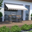 Markiza przeciwsłoneczna balkonowa 200x120 cm regulacja wysokości wodoodporna korbka ręczna beżowa MultiGarden MultiGarden