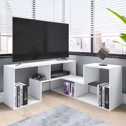 Nowoczesny regał modułowy geometryczny szafka na książki 4 półki ModernHome ModernHome Nowoczesny regał modułowy geometryczny szafka na książki 4 półki ModernHome ModernHome