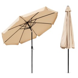 Parasol ogrodowy duży 3 m skośny łamany z korbą beż MultiGarden MultiGarden