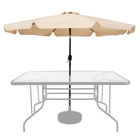 Parasol ogrodowy duży 3 m skośny łamany z korbą beż MultiGarden MultiGarden Parasol ogrodowy duży 3 m skośny łamany z korbą beż MultiGarden MultiGarden