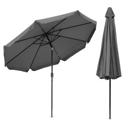 Parasol ogrodowy duży 3 m skośny łamany z korbą szary MultiGarden MultiGarden