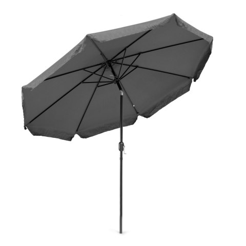 Parasol ogrodowy duży 3 m skośny łamany z korbą szary MultiGarden MultiGarden Parasol ogrodowy duży 3 m skośny łamany z korbą szary MultiGarden MultiGarden