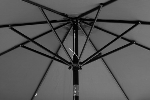 Parasol ogrodowy duży 3 m skośny łamany z korbą szary MultiGarden MultiGarden Parasol ogrodowy duży 3 m skośny łamany z korbą szary MultiGarden MultiGarden