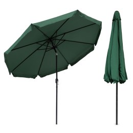 Parasol ogrodowy duży 3 m skośny łamany z korbą zielony MultiGarden MultiGarden