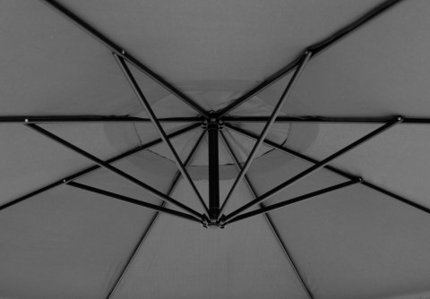 Parasol ogrodowy duży na wysięgniku składany 3,5 m szary MultiGarden MultiGarden Parasol ogrodowy duży na wysięgniku składany 3,5 m szary MultiGarden MultiGarden