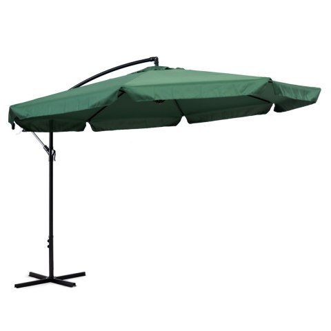 Parasol ogrodowy duży na wysięgniku składany 3,5 m zielony MultiGarden MultiGarden Parasol ogrodowy duży na wysięgniku składany 3,5 m zielony MultiGarden MultiGarden