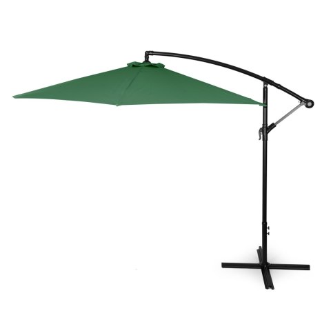 Parasol ogrodowy duży na wysięgniku składany 3 m 6 żeber zielony MultiGarden MultiGarden Parasol ogrodowy duży na wysięgniku składany 3 m 6 żeber zielony MultiGarden MultiGarden