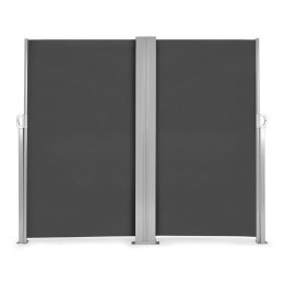 Podwójna markiza 300x300x180 cm przeciwsłoneczna boczna parawan roleta antracyt MultiGarden MultiGarden