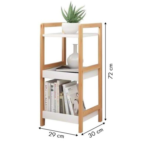 Regał szafka stoliczek nocny 3 półki bambusowy stelaż ModernHome Regał szafka stoliczek nocny 3 półki bambusowy stelaż ModernHome