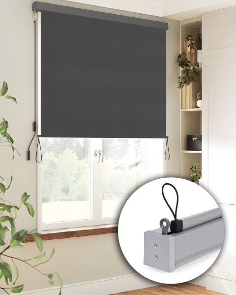 Roleta markiza pionowa zwijana na korbkę balkon taras altana antracyt MultiGarden MultiGarden Roleta markiza pionowa zwijana na korbkę balkon taras altana antracyt MultiGarden MultiGarden