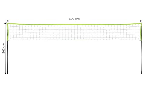 Siatka do siatkówki badmintona 600x240 cm składana wytrzymała MultiGarden MultiGarden Siatka do siatkówki badmintona 600x240 cm składana wytrzymała MultiGarden MultiGarden