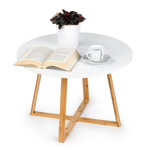 Stół stolik kawowy nowoczesny skandynawski 60 cm bambus ModernHome Stół stolik kawowy nowoczesny skandynawski 60 cm bambus ModernHome