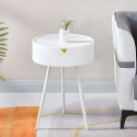 Stolik nocny okrągły stoliczek zdejmowany blat z tworzywa - ModernHome ModernHome