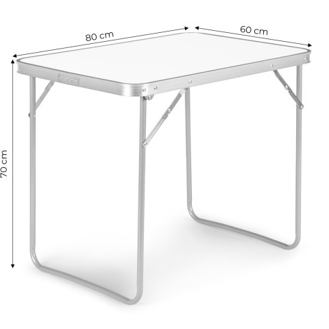 Stolik turystyczny stół piknikowy składany blat 80x60 cm biały MultiGarden MultiGarden Stolik turystyczny stół piknikowy składany blat 80x60 cm biały MultiGarden MultiGarden