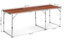 Stolik turystyczny stół składany kemping brązowy blat 180x60 cm MultiGarden MultiGarden