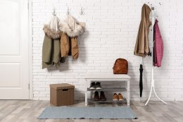 Wieszak stojący 16 haków na ubrania metal czarny ModernHome ModernHome