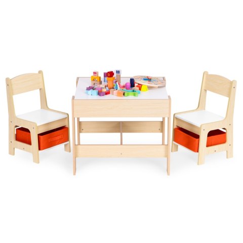 Zestaw mebli dla dzieci stolik + 2 krzesła tablica kredowa ECOTOYS ECOTOYS Zestaw mebli dla dzieci stolik + 2 krzesła tablica kredowa ECOTOYS ECOTOYS
