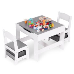 Zestaw mebli dla dzieci stolik + 2 krzesła tablica kredowa ECOTOYS ECOTOYS