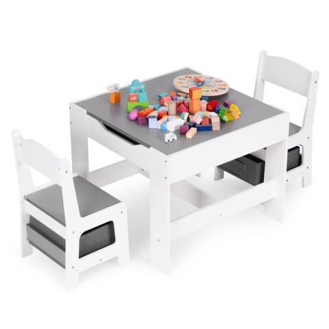 Zestaw mebli dla dzieci stolik + 2 krzesła tablica kredowa ECOTOYS ECOTOYS Zestaw mebli dla dzieci stolik + 2 krzesła tablica kredowa ECOTOYS ECOTOYS