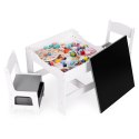 Zestaw mebli dla dzieci stolik + 2 krzesła tablica kredowa ECOTOYS ECOTOYS