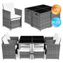 Komplet mebli ogrodowych z technorattanu 4 fotele 4 pufy stolik MultiGarden MultiGarden