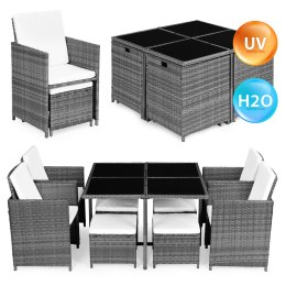 Komplet mebli ogrodowych z technorattanu 4 fotele 4 pufy stolik MultiGarden MultiGarden