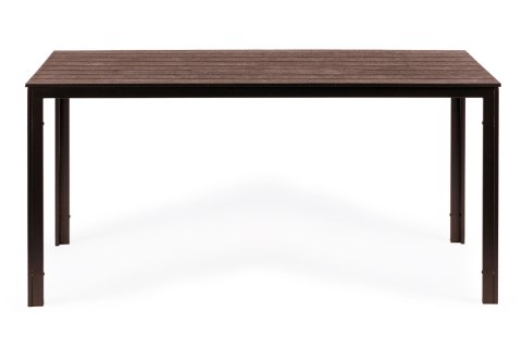 Stół ogrodowy 6-osobowy 156x78 cm polywood meble na taras brązowy ModernHome Stół ogrodowy 6-osobowy 156x78 cm polywood meble na taras brązowy ModernHome