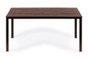 Stół ogrodowy 6-osobowy 156x78 cm polywood meble na taras brązowy ModernHome