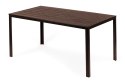 Stół ogrodowy 6-osobowy 156x78 cm polywood meble na taras brązowy ModernHome