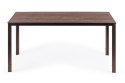 Stół ogrodowy 6-osobowy 156x78 cm polywood meble na taras brązowy ModernHome