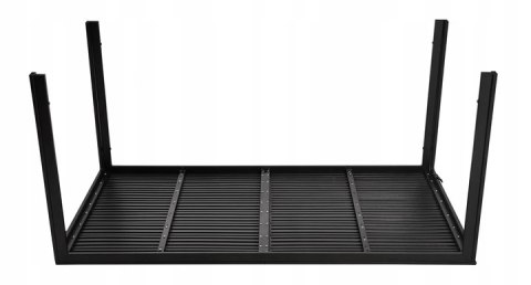 Stół ogrodowy 6-osobowy 156x78 cm polywood meble na taras czarny ModernHome Stół ogrodowy 6-osobowy 156x78 cm polywood meble na taras czarny ModernHome