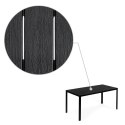 Stół ogrodowy 6-osobowy 156x78 cm polywood meble na taras czarny ModernHome