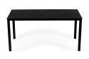 Stół ogrodowy 6-osobowy 156x78 cm polywood meble na taras czarny ModernHome