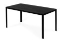 Stół ogrodowy 6-osobowy 156x78 cm polywood meble na taras czarny ModernHome