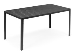 Stół ogrodowy 6-osobowy 156x78 cm polywood meble na taras szary ModernHome